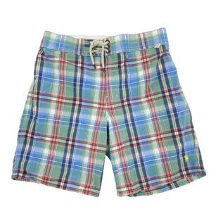 Polo Ralph Lauren Board Shorts Swim Trunks Mens Size Small Blue Multi Plaid